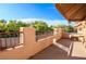 Outdoor patio with trees and bright blue sky overlooking the neighborhood at 3041 Hammerwood Dr, Las Vegas, NV 89135