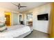 Well-lit bedroom connecting to a modern kitchen, offering seamless living and entertaining space at 3722 Las Vegas Blvd # 1908, Las Vegas, NV 89158