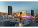 Amazing view of the Las Vegas strip at dusk with the Cosmopolitan and Aria hotels prominently featured at 3722 Las Vegas Blvd # 1908, Las Vegas, NV 89158