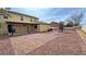 Full view of the backyard with covered patio at 3938 E Chaffe Ave, Pahrump, NV 89061