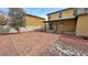 Backyard view with hardscape and desert landscaping at 3938 E Chaffe Ave, Pahrump, NV 89061