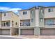 Beautiful daytime shot of a modern home exterior with a balcony and well-maintained landscaping at 6821 Prairie Pearl St, Las Vegas, NV 89148