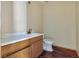 A simple half bathroom with vanity and toilet at 7054 Burcot Ave # G40, Las Vegas, NV 89156