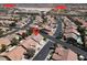 This aerial view shows the community's proximity to nearby parks and a well-maintained neighborhood at 10200 Clark Wooldridge Ct, Las Vegas, NV 89129