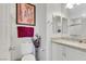 Bright bathroom features granite countertops and a shower/tub combo at 1180 Solano Hills Ct, Henderson, NV 89002