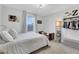 Comfortable bedroom featuring a queen-size bed, closet and stylish decor at 1180 Solano Hills Ct, Henderson, NV 89002