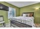 Bedroom featuring stylish furniture, a flatscreen TV, a serene color scheme, and a large window at 14 Page St, Las Vegas, NV 89110