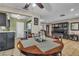Open concept dining area leading to living room and kitchen, perfect for entertaining at 14 Page St, Las Vegas, NV 89110