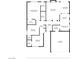 Detailed floor plan showcasing the layout of the home, including bedrooms, bathrooms, and living spaces at 1403 Bareback Ct, Henderson, NV 89014