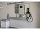 Garage including electrical panel and backup home battery system at 2073 Sapphire Valley Ave, Henderson, NV 89074