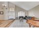 Bright living room with vaulted ceiling, hardwood floors, neutral colors, and lots of natural light at 2073 Sapphire Valley Ave, Henderson, NV 89074