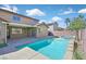 Enjoy a refreshing pool with an outdoor patio, perfect for summer gatherings and relaxation near palm trees at 24 Painted View St, Henderson, NV 89012