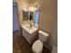 This bathroom includes a new vanity and modern fixtures at 2750 S Durango Dr # 1080, Las Vegas, NV 89117