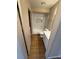 Bathroom with a shower-tub combo, modern vanity, and wood-look flooring at 2750 S Durango Dr # 1080, Las Vegas, NV 89117
