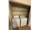 This laundry room closet includes a washer and dryer set at 2750 S Durango Dr # 1080, Las Vegas, NV 89117