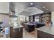 Kitchen, bar, with island and mirrored shelving at 2777 Paradise Rd # 1801, Las Vegas, NV 89109