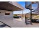 Backyard featuring spa, spiral staircase, and views of surrounding area at 2787 La Bella Ct, Henderson, NV 89052