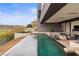 A stunning infinity pool overlooking the desert landscape at 2787 La Bella Ct, Henderson, NV 89052