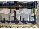 Drone shot of a modern home in the Inspirada community with a private, enclosed yard at 3217 Bertonico Ave, Henderson, NV 89044