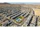 Expansive aerial view of a residential community nestled in the desert landscape at 3217 Bertonico Ave, Henderson, NV 89044