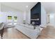 This living room has a modern fireplace, wood floors, backyard access and is virtually staged at 3409 El Cortez Ave, Las Vegas, NV 89102