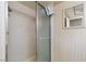 The shower stall features patterned walls and a frosted sliding glass door at 3871 Sinclair St, Las Vegas, NV 89121