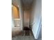 Interior staircase with carpeted treads and open railing at 4239 White Sands Ave, Las Vegas, NV 89121
