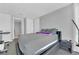 Spacious bedroom with gray walls, and modern decor at 4471 Dean Martin Dr # 2204, Las Vegas, NV 89103