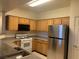 The well-equipped kitchen features stainless steel appliances and a functional layout at 8555 W Russell Rd # 1078, Las Vegas, NV 89113