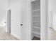 This closet features many shelves and ample storage space at 9315 Indian Corn Ct # 101, Las Vegas, NV 89178