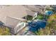 This aerial view showcases the pool and the backyard space for outdoor living at 12169 Castilla Rain Ave, Las Vegas, NV 89138