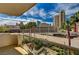 Balcony with city views and outdoor seating at 145 E Harmon Ave # 201, Las Vegas, NV 89109