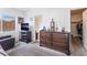 Bedroom view with dresser and partial view to the closet at 2117 Mountain Sunset Ave, North Las Vegas, NV 89031