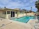 Exterior backyard pool and patio area at 2501 Capistrano Ave, Las Vegas, NV 89121