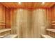 Inviting sauna with wooden benches and walls, creating a relaxing and warm environment for unwinding at 3722 Las Vegas Blvd # 1205, Las Vegas, NV 89158