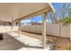 Relaxing covered patio and low maintenance backyard for easy living at 4828 Marco Polo St, North Las Vegas, NV 89031