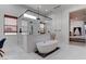 This bathroom features a soaking tub, a walk-in shower, and modern fixtures at 6265 Iron Mountain Rd, Las Vegas, NV 89131