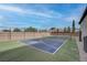 A pristine tennis court providing an excellent space for recreation and staying active outdoors at 6265 Iron Mountain Rd, Las Vegas, NV 89131
