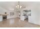 Bright living room featuring tile floors, fireplace and views to the kitchen at 6808 Elm Creek Dr # 203, Las Vegas, NV 89108