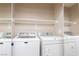 An indoor laundry room provides great convenience, and extra storage with shelving at 8008 Draco Cir # 201, Las Vegas, NV 89128