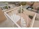 This patio features a metal spiral staircase offering access to the upper level at 8008 Draco Cir # 201, Las Vegas, NV 89128