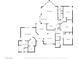 Detailed floor plan showcasing the layout of the home, including bedrooms and bathrooms at 8470 S Pioneer Way, Las Vegas, NV 89113
