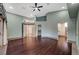 Large main bedroom featuring tile accents, high ceilings, and ample space at 8470 S Pioneer Way, Las Vegas, NV 89113