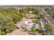 Aerial view highlighting the backyard and a stunning pool at 9 Quail Run Rd, Henderson, NV 89014