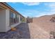 Spacious backyard with brick pavers and an outdoor shed at 9608 Bloodstone Ln, Las Vegas, NV 89143