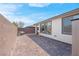 Beautiful brick-paved patio with space for seating, surrounded by block wall for privacy at 9608 Bloodstone Ln, Las Vegas, NV 89143
