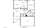 Detailed floor plan featuring the kitchen, living room, primary bedroom, and garage layout at 10385 Grassyrock Ct, Las Vegas, NV 89129