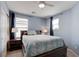 Cozy bedroom featuring a large bed, bedside tables with lamps, and blue accents at 1141 Cactus Rock St, Henderson, NV 89011