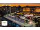 Night aerial view of the Signature at MGM Grand Condo-Hotel overlooking the racetrack at 125 E Harmon Ave # 2318, Las Vegas, NV 89109