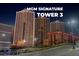 Exterior view of MGM Signature Tower 3, showcasing its modern architecture and surrounding landscape at 125 E Harmon Ave # 2318, Las Vegas, NV 89109